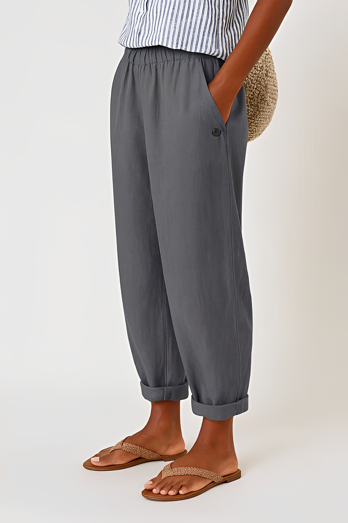 Yunie - Bequeme Hose mit elastischem Bund