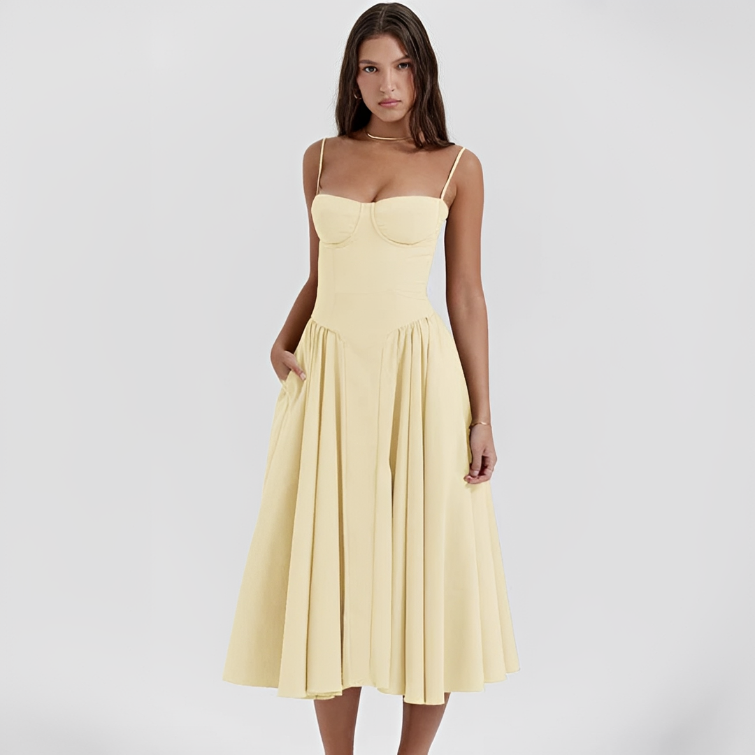 Michaela - Elegantes und schickes Midi-Kleid