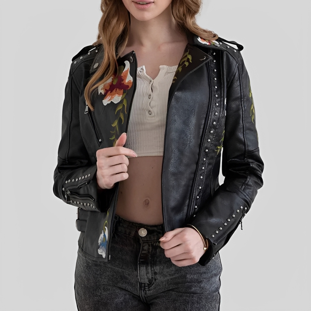 Zoey - Vintage bestickte Jacke