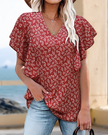Eleri - Elegante Bluse mit V-Ausschnitt