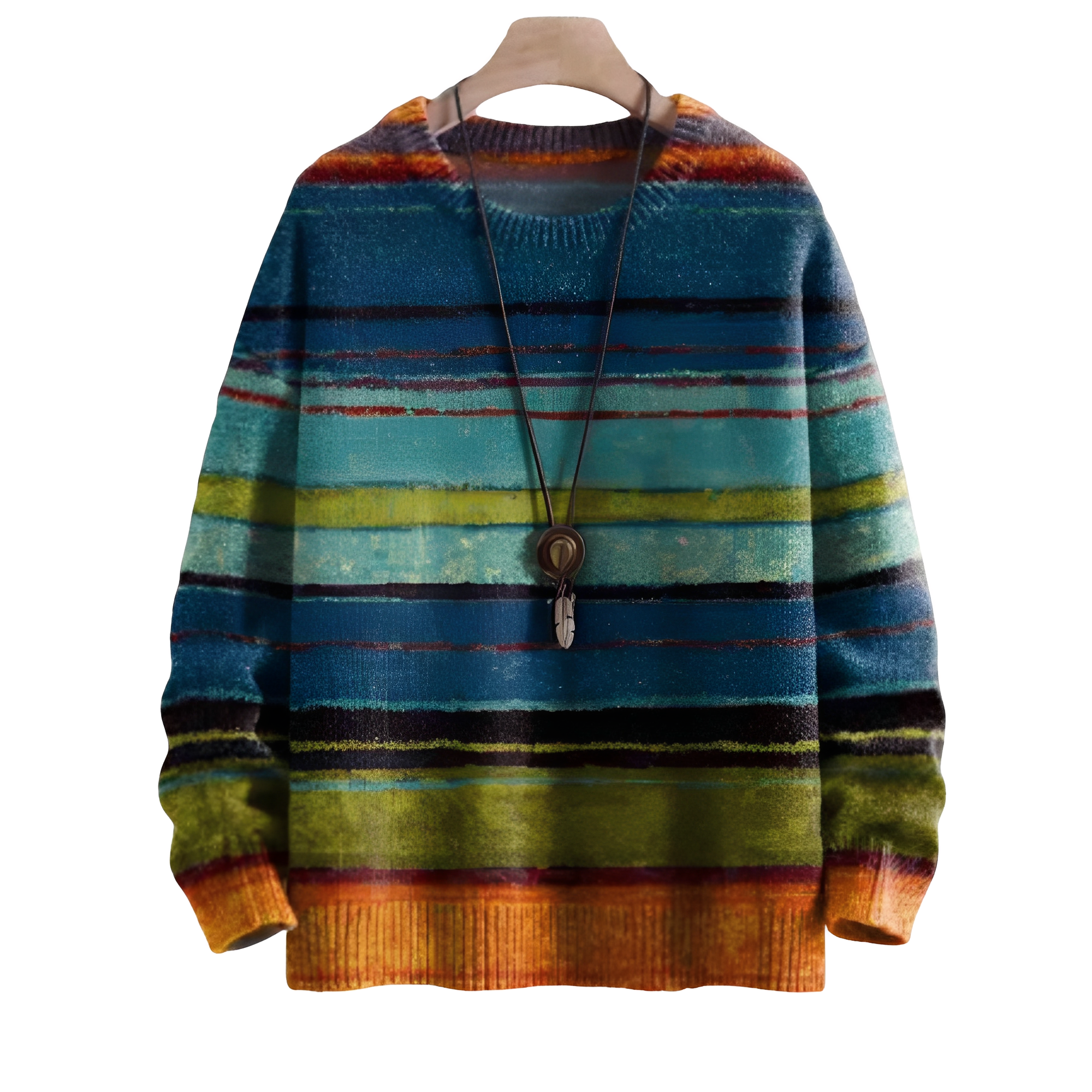 Eugene - Eleganter gestreifter Wollpullover für Herren