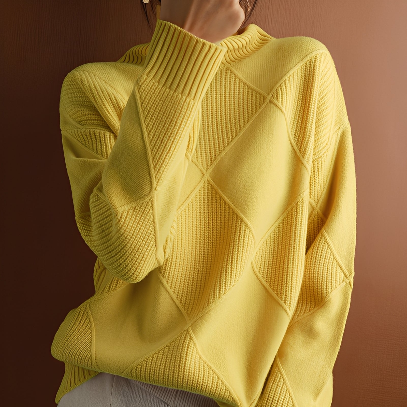 Mariette - Damen Oversize-Rollkragenpullover für den Winter