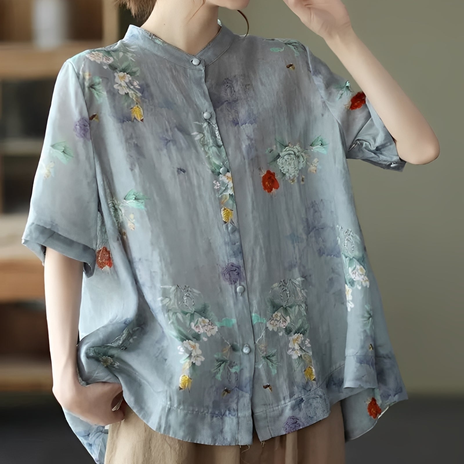 Alana - Elegante Bluse mit halblangen Ärmeln für Frauen