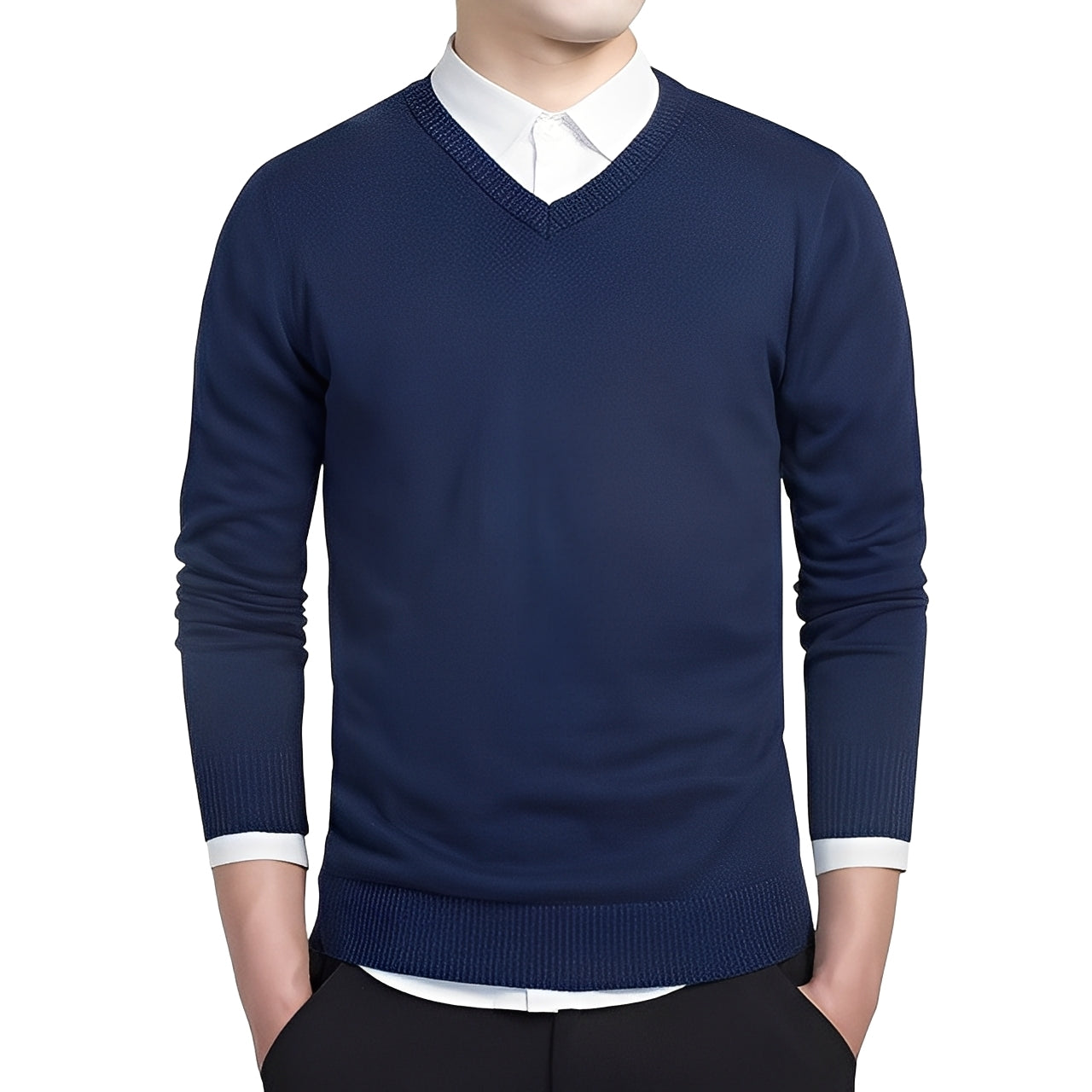 Tom – Herrenpullover mit V-Ausschnitt