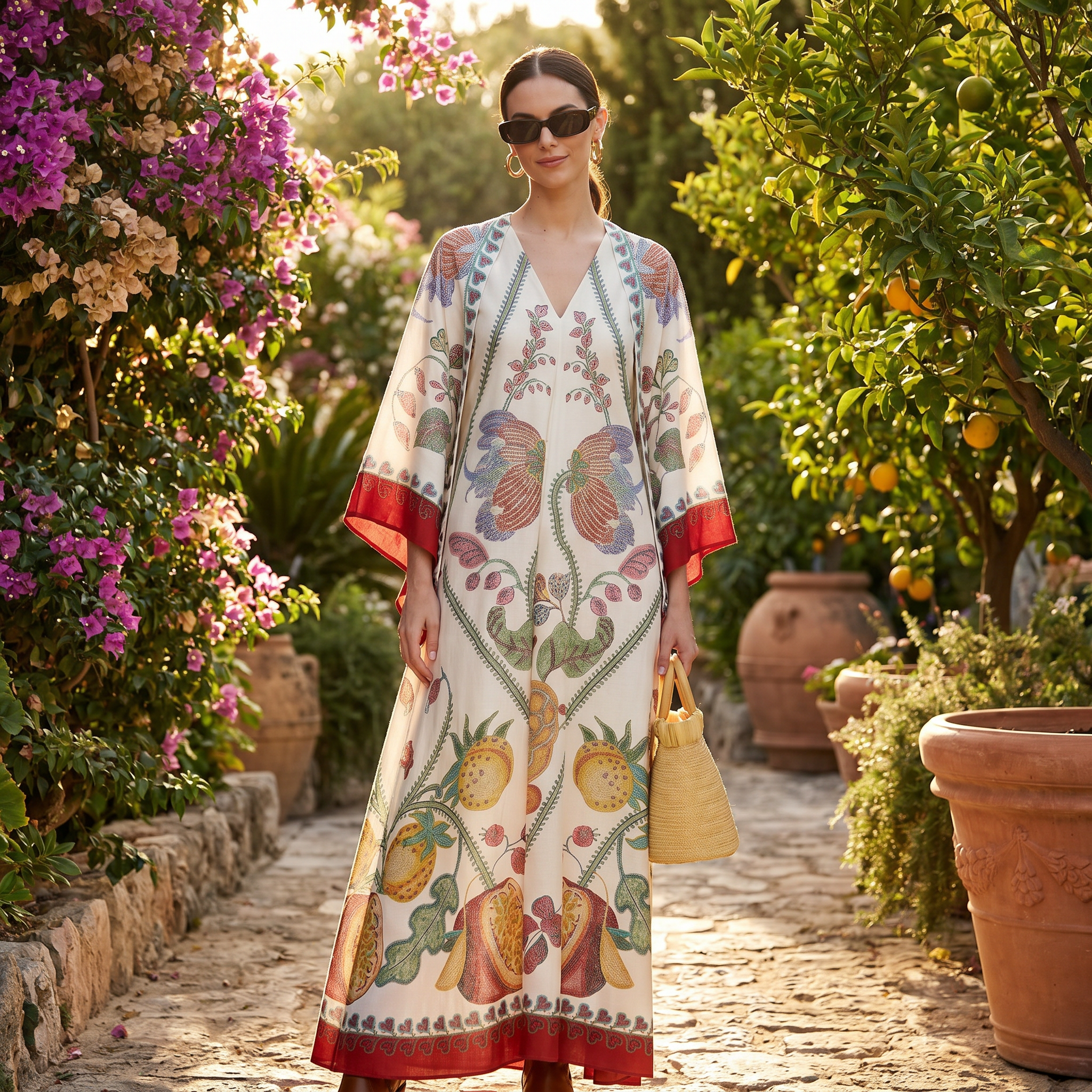 Kymbrea - Schickes, locker geschnittenes Maxi-Kleid