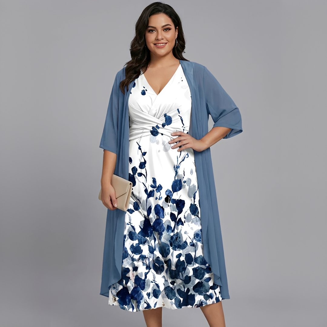 Florentina - Fließendes Zweiteiliges Midikleid