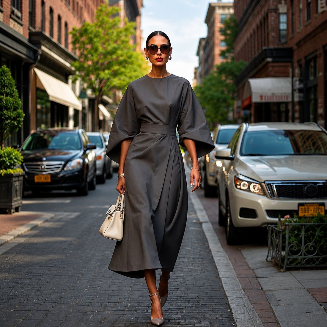 Sonia - Elegantes Kleid mit auffälligen Ärmeln
