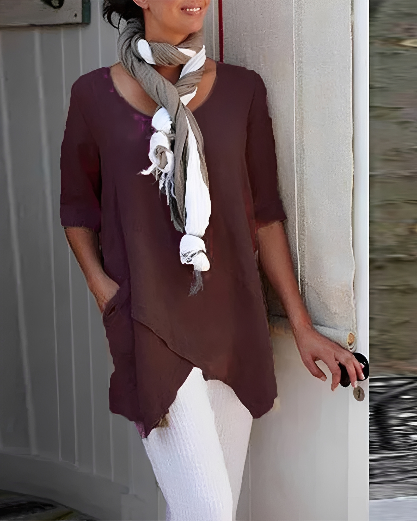 Marcia - Elegantes Shirt mit Rundhals