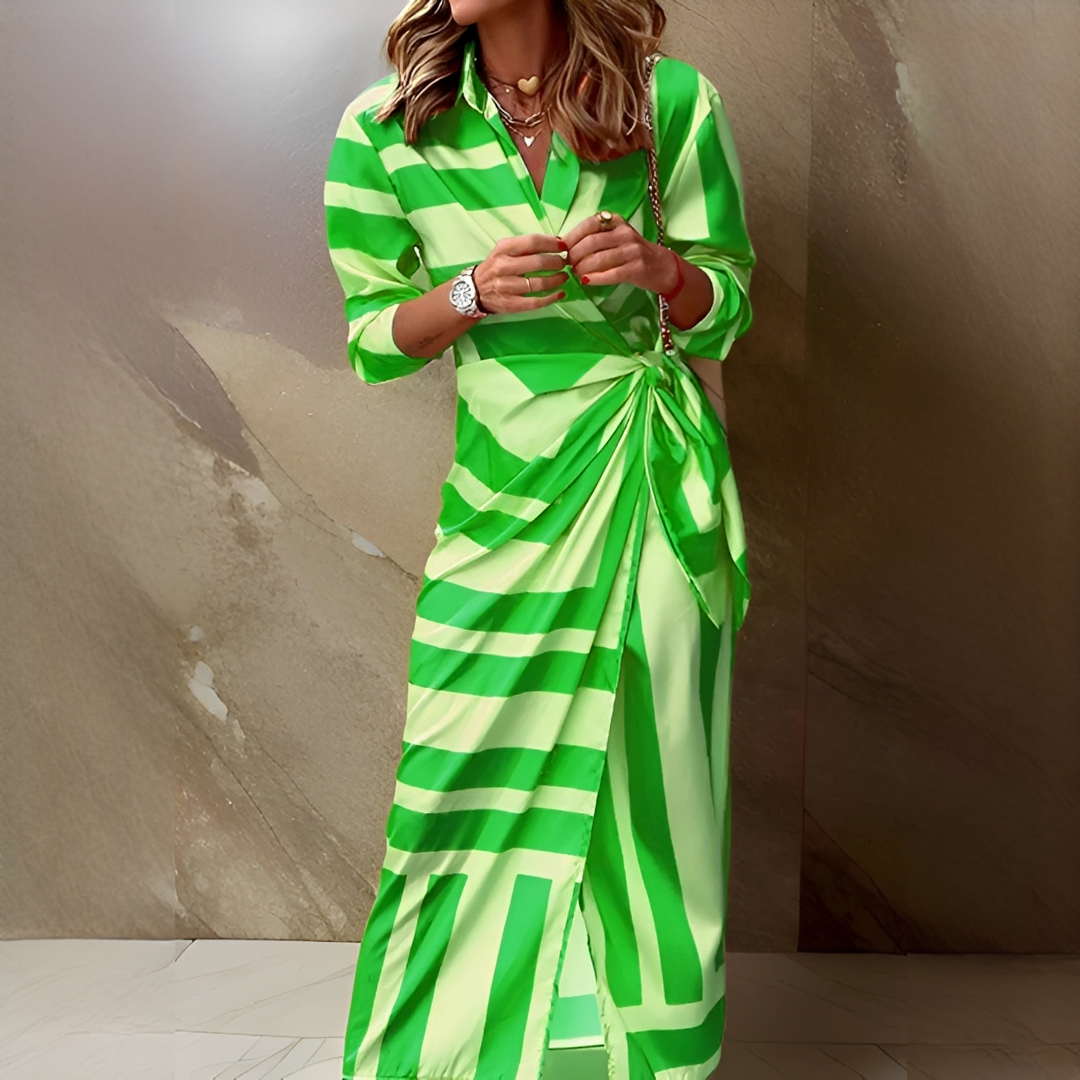 Emily - Stilvolles und Elegantes Kleid mit Streifen