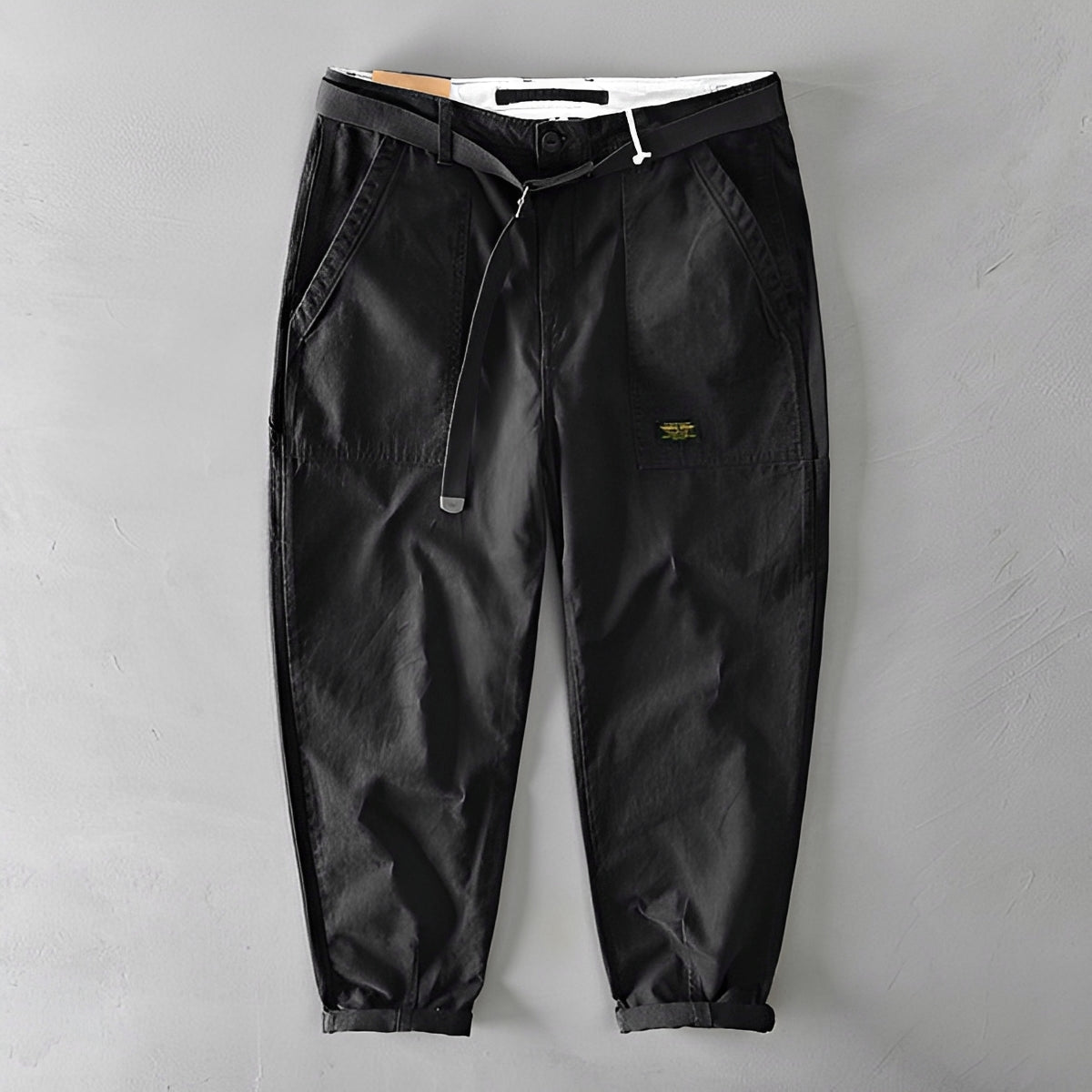 Jeoffrey - Bequeme Hose mit weitem Schnitt und Gürtel