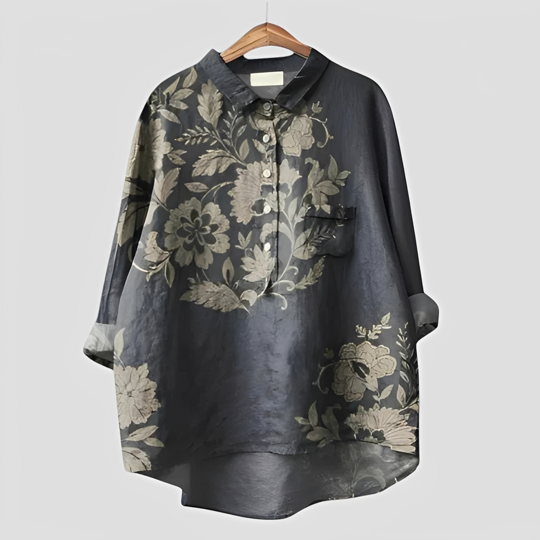 Bellina - Elegante fließende Bluse mit Knöpfen