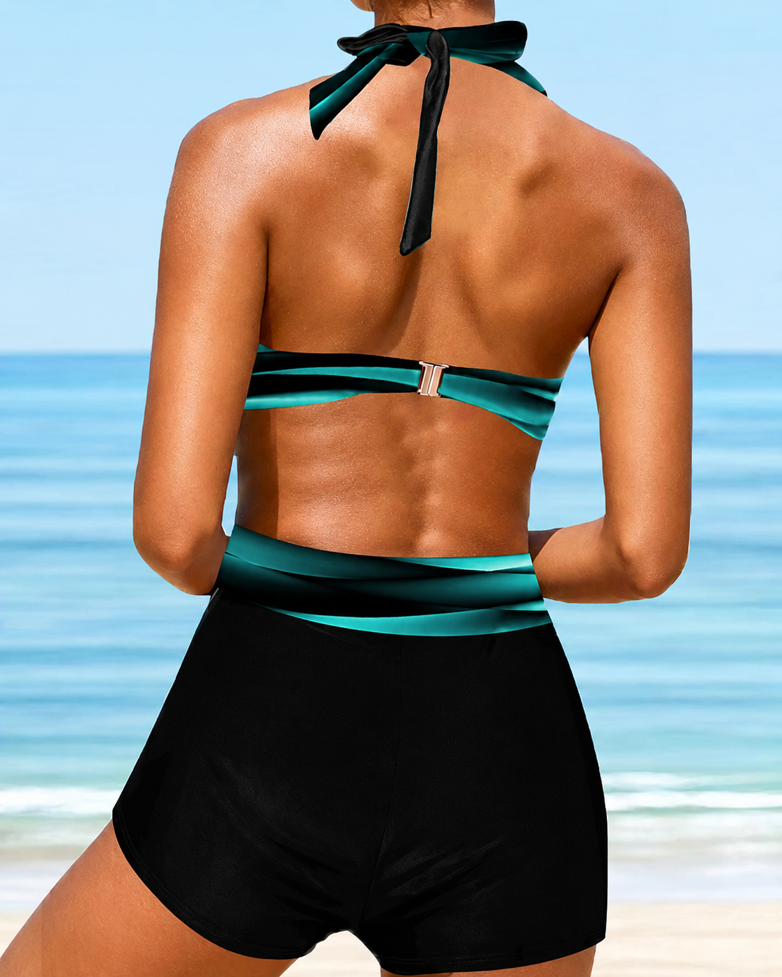 Liyshisha - Bikini-Set mit überkreuztem Neckholder