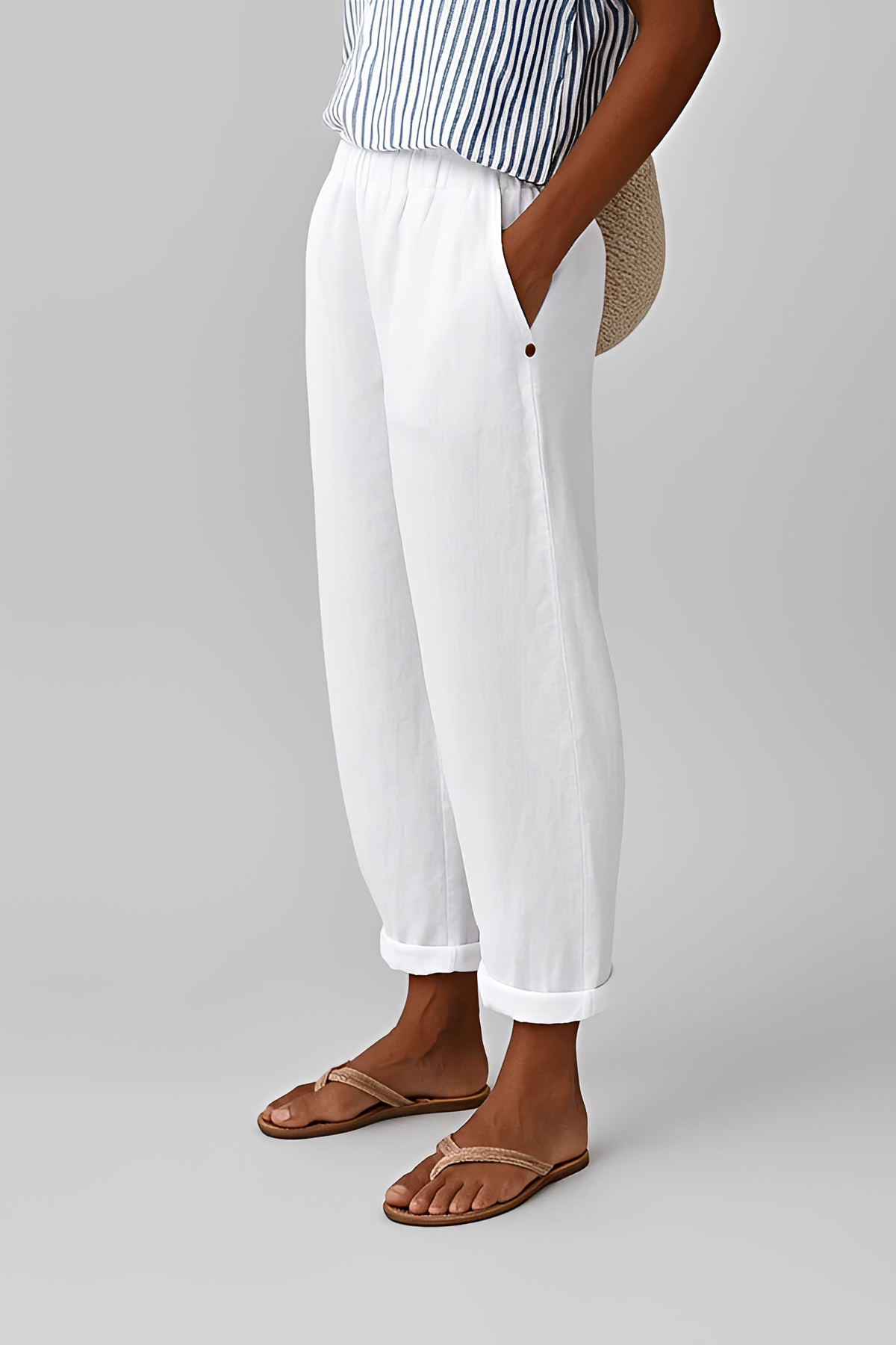 Yunie - Bequeme Hose mit elastischem Bund