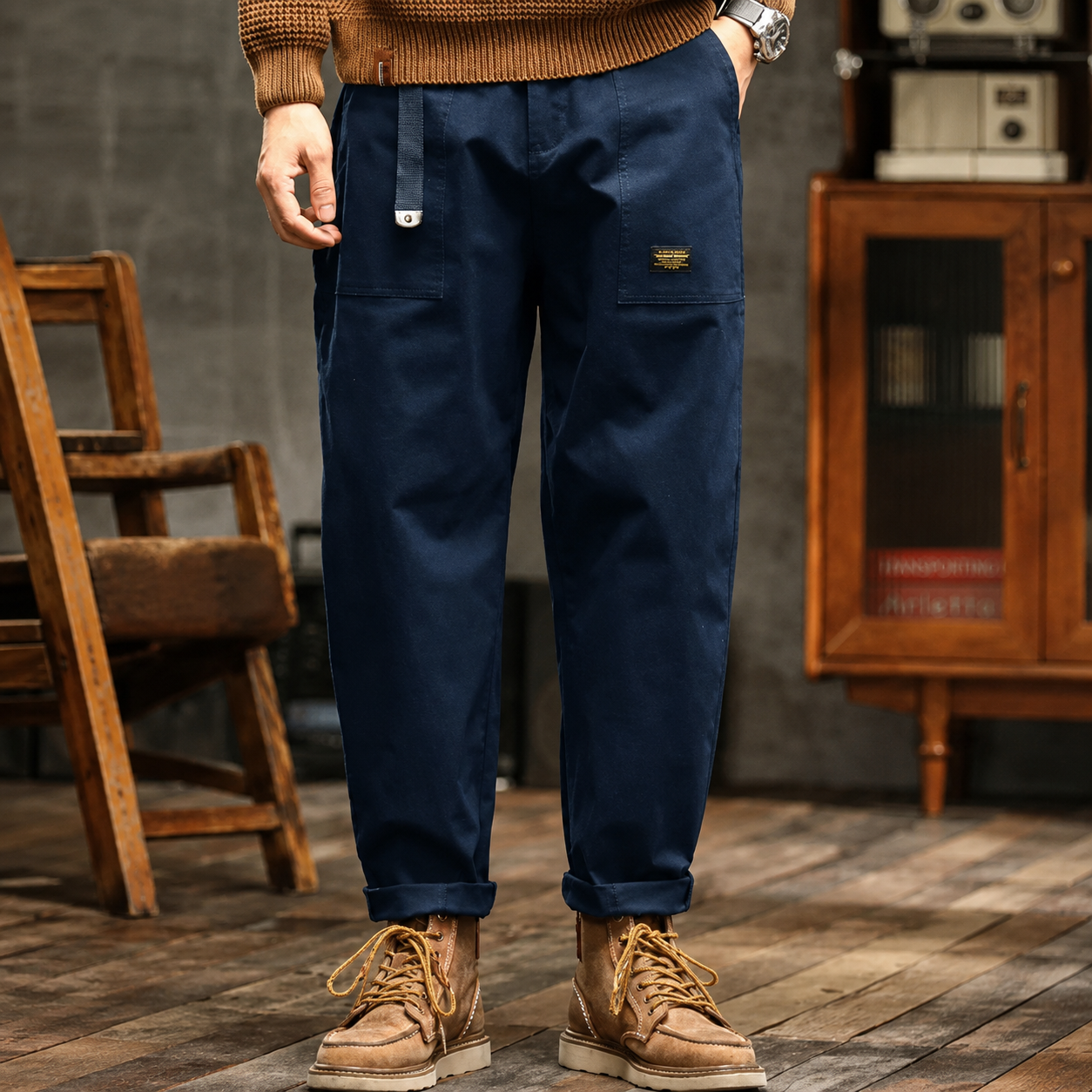 Clyde - Vintage-Stil Weit Geschnittene Hosen