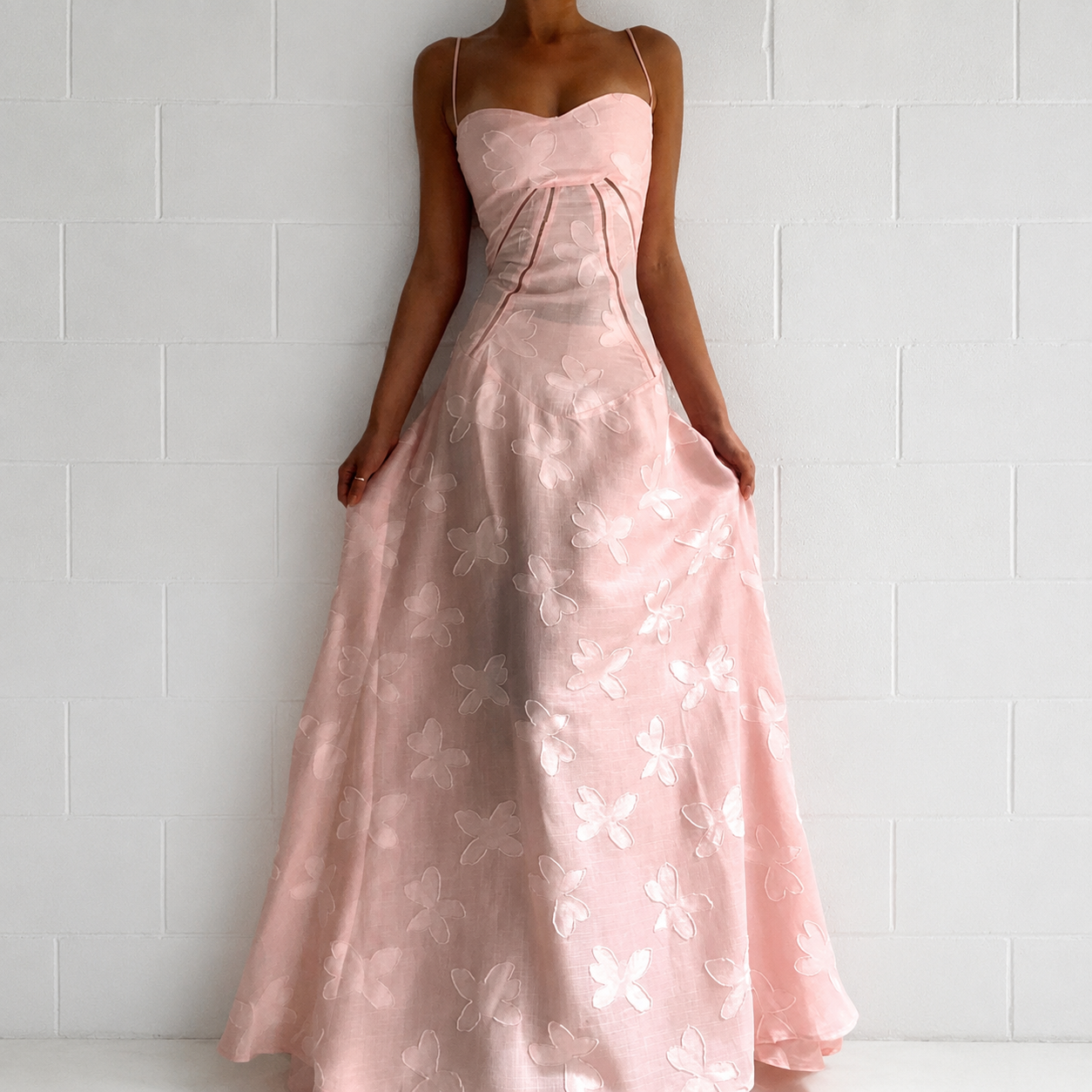 Sandra - Elegantes Enganliegendes Maxikleid