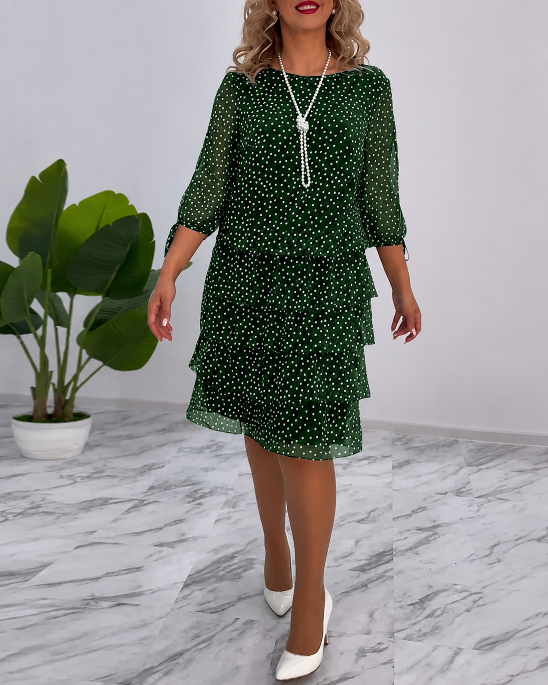 Bezia - Elegantes Midi-Kleid mit Lagen