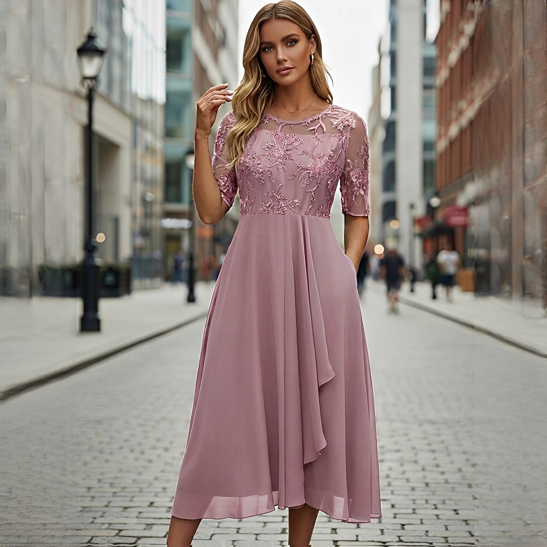 Victoria - Elegantes Spitzen-Hohles Kleid