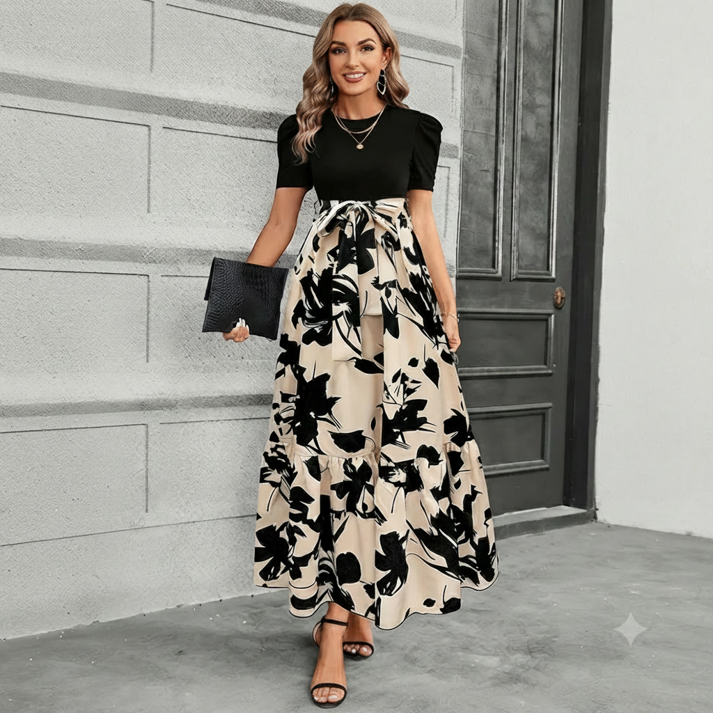 Astrid - Elegantes Kleid mit Blumenprint