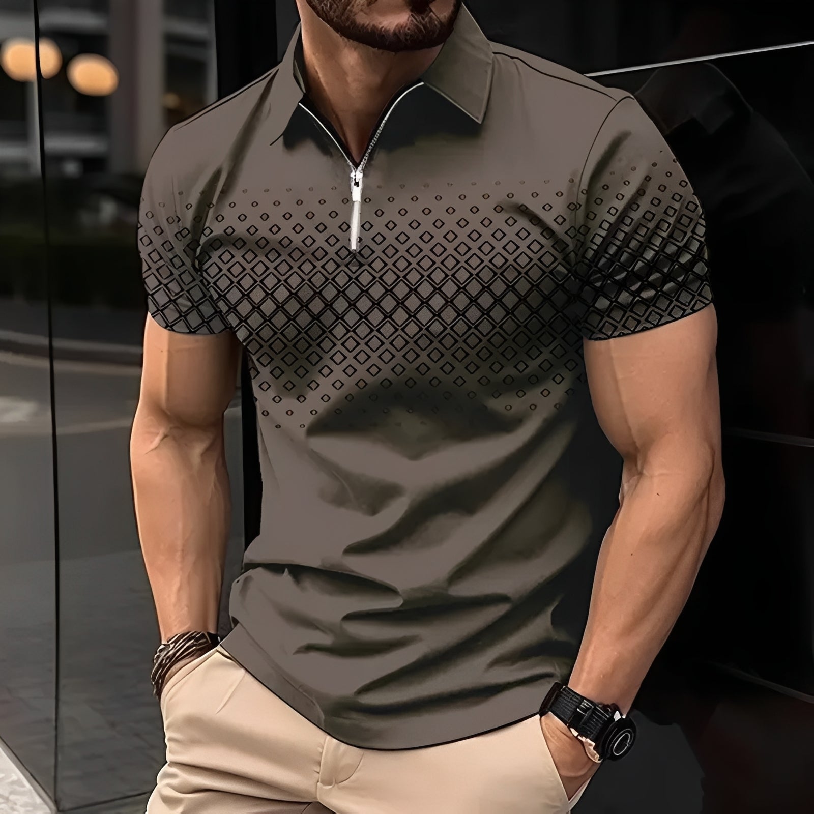 Johnny - Stilvolles Polohemd für Herren mit Muster