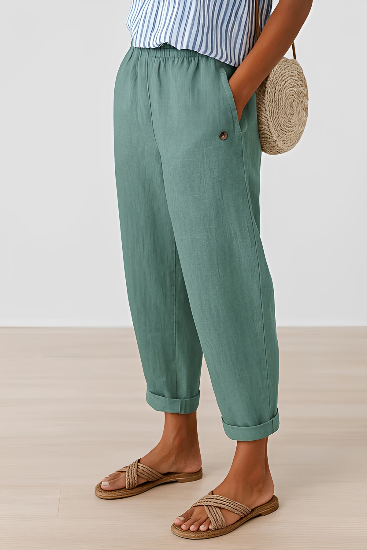 Yunie - Bequeme Hose mit elastischem Bund