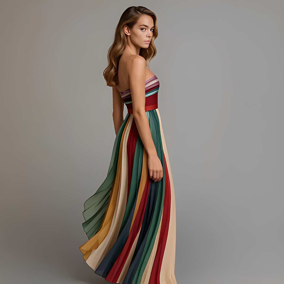 Gracelyn - Schickes Tube-Top-Maxikleid