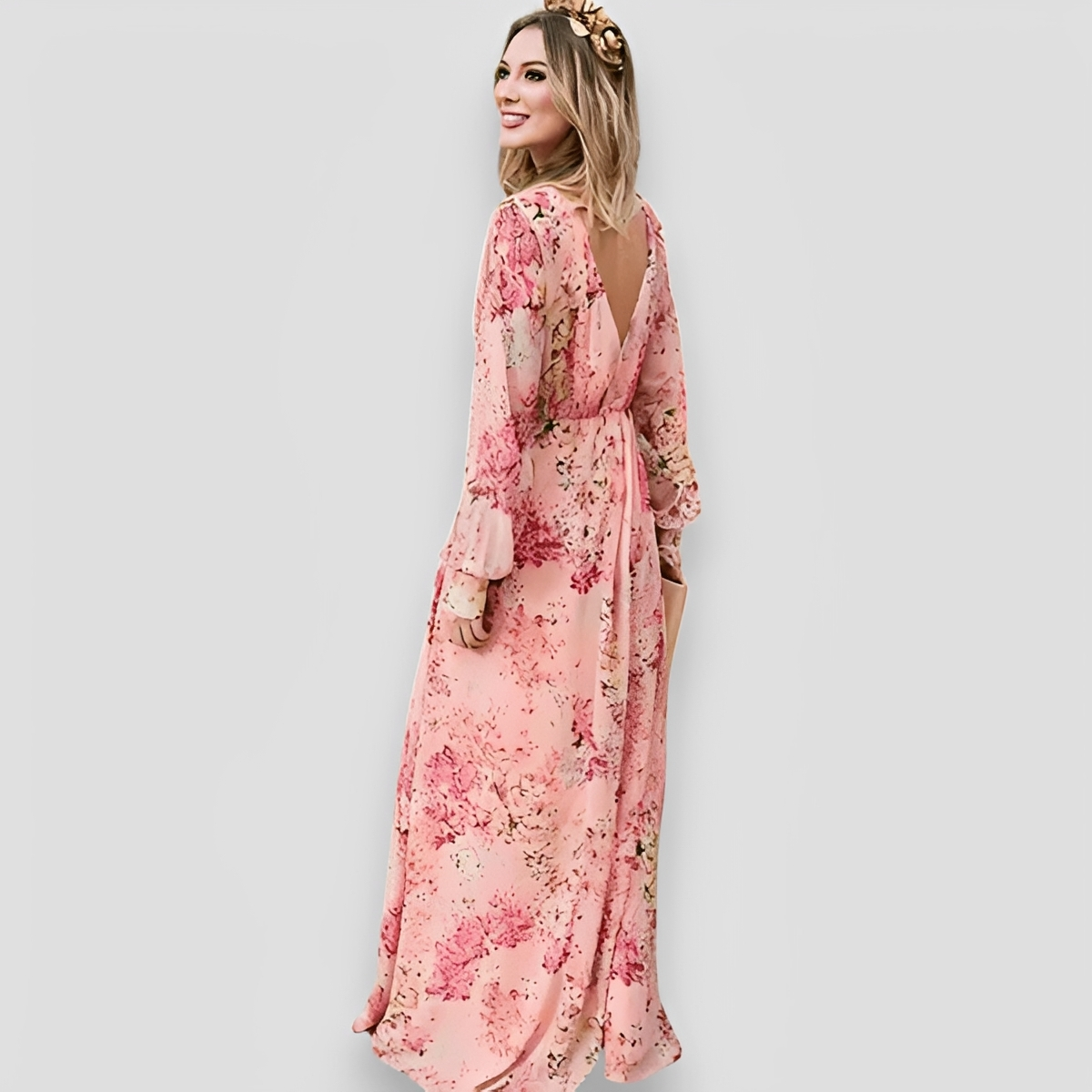 Elanisse - Elegantes Maxikleid mit V-Ausschnitt