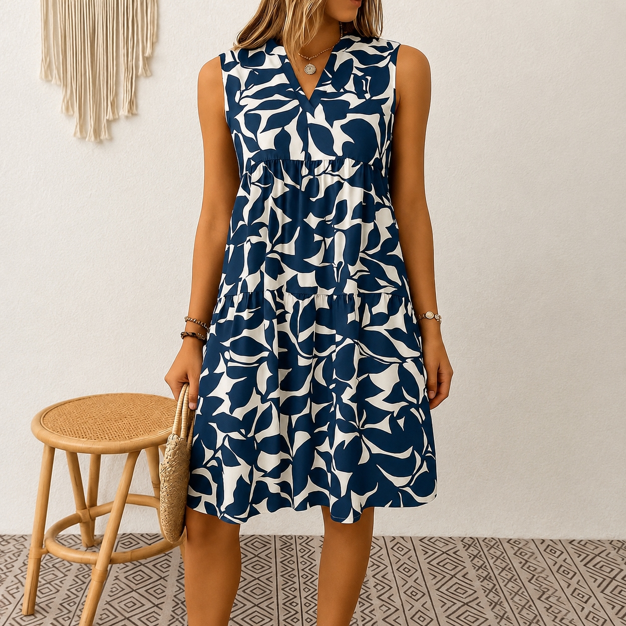 Haidie - Schickes Ärmelloses Mini-Kleid