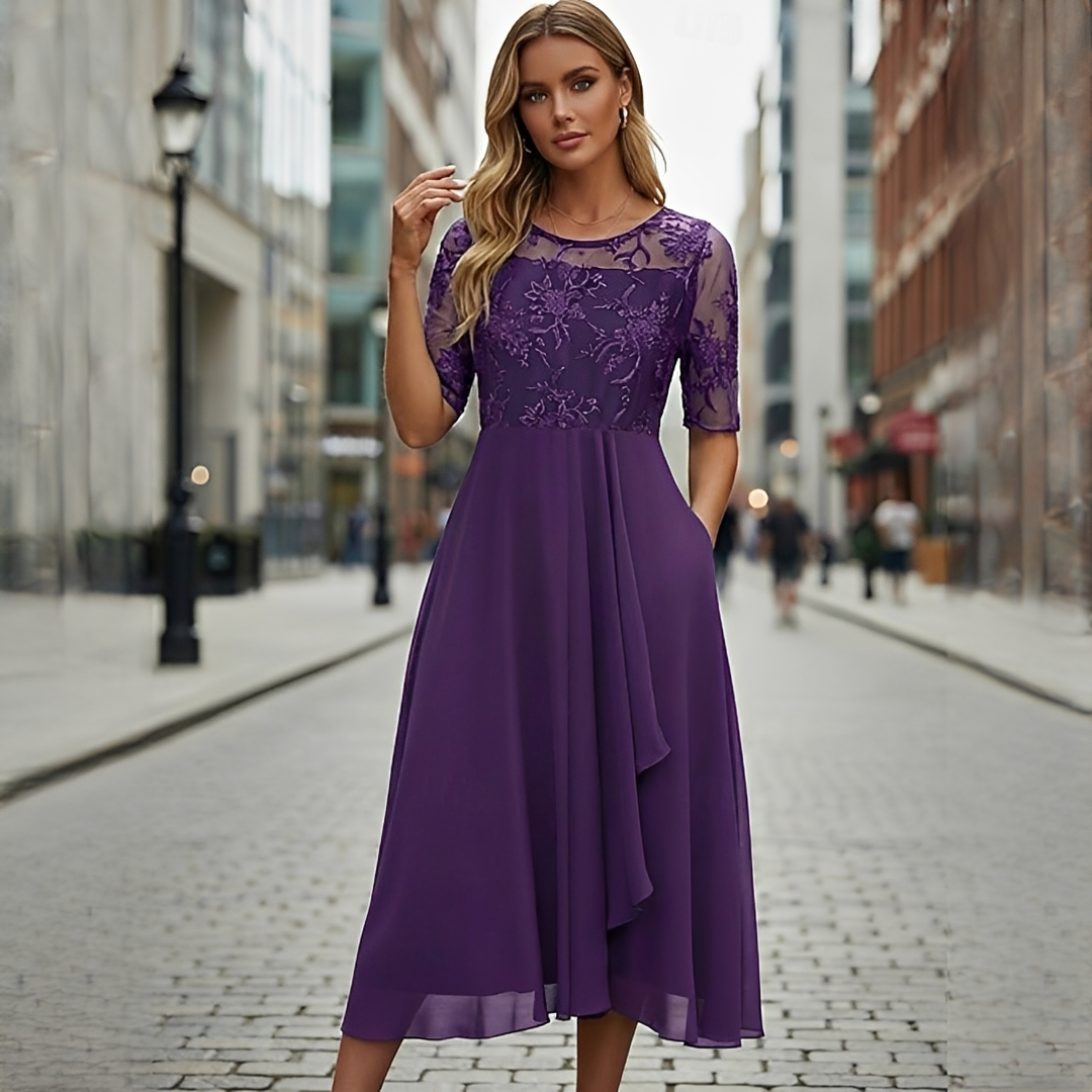 Victoria - Elegantes Spitzen-Hohles Kleid