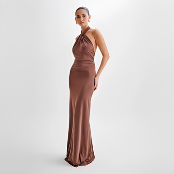 Jianna - Elegantes Neckholder-Maxikleid
