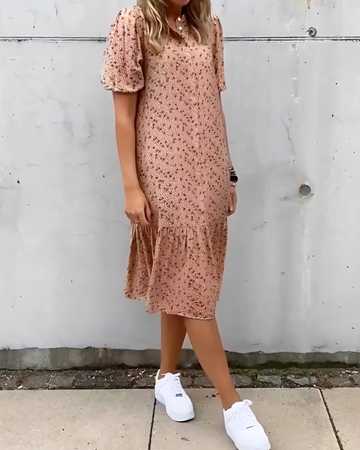 Rhiannon - Stilvolles Midikleid mit V-Ausschnitt