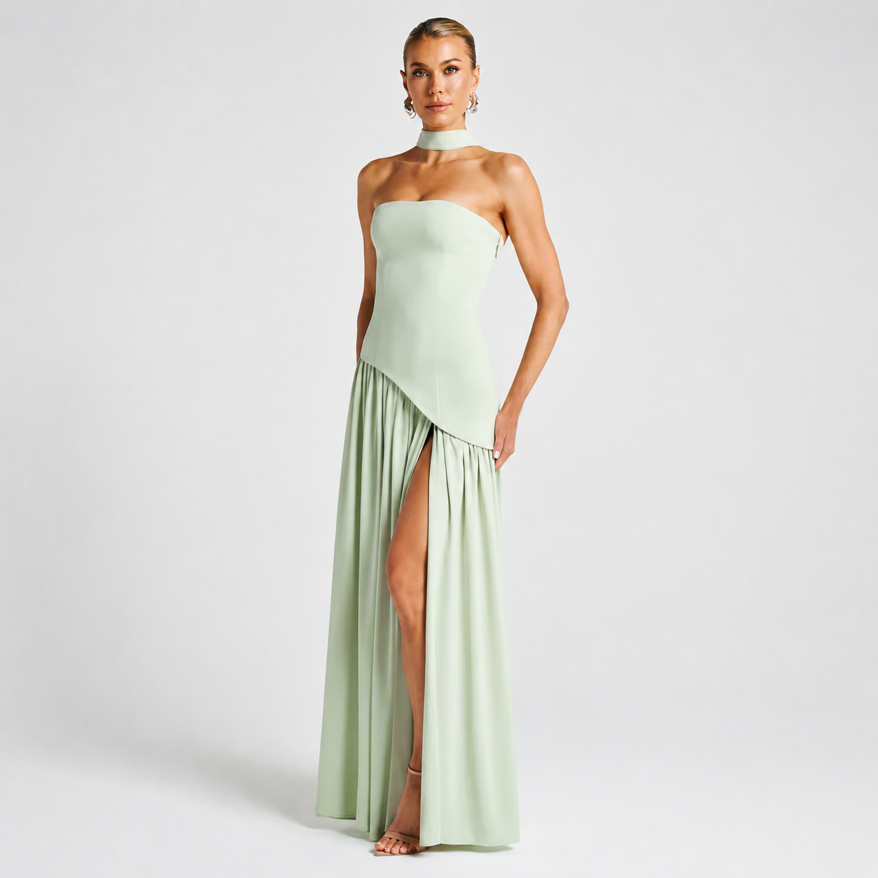 Fatimea - Elegantes Tube-Top Maxikleid