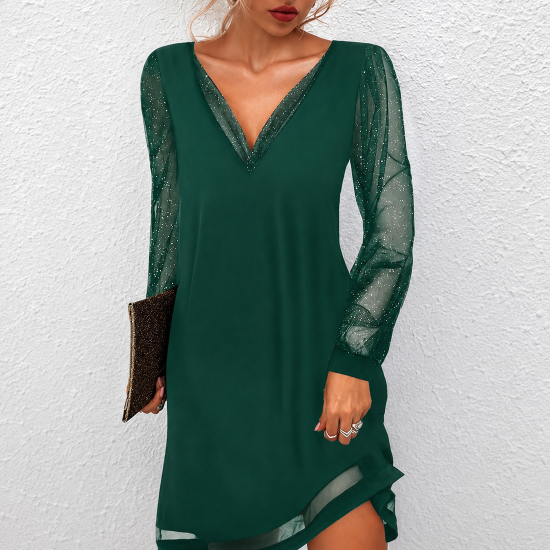 Mierra - Elegantes Mini-Kleid mit V-Ausschnitt