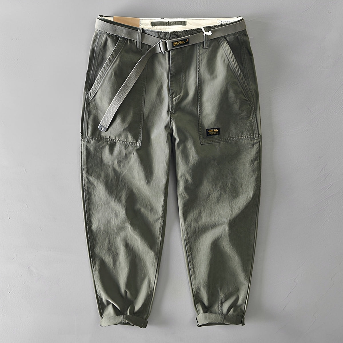 Jeoffrey - Bequeme Hose mit weitem Schnitt und Gürtel
