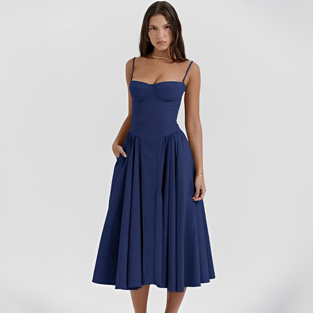 Michaela - Elegantes und schickes Midi-Kleid