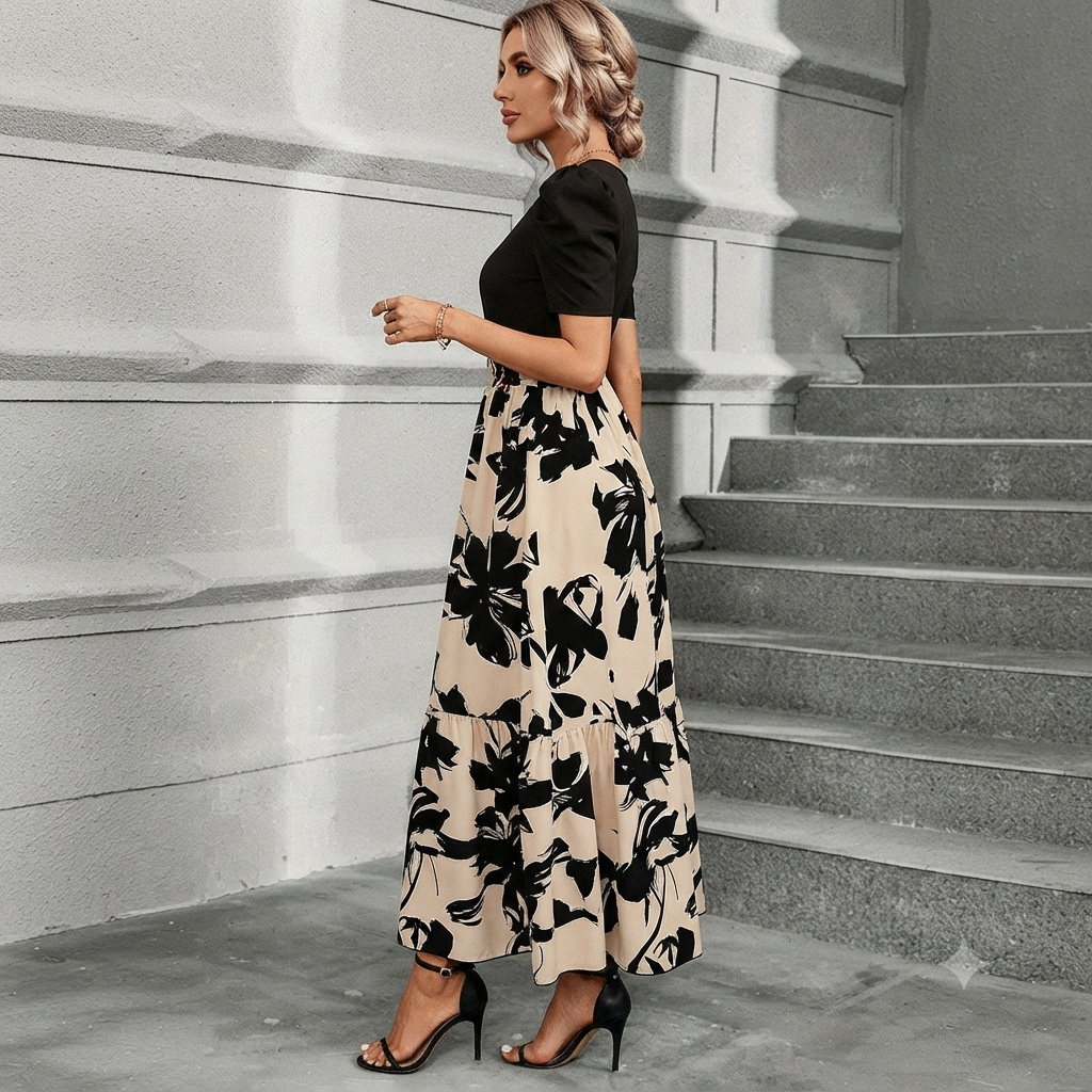 Astrid - Elegantes Kleid mit Blumenprint