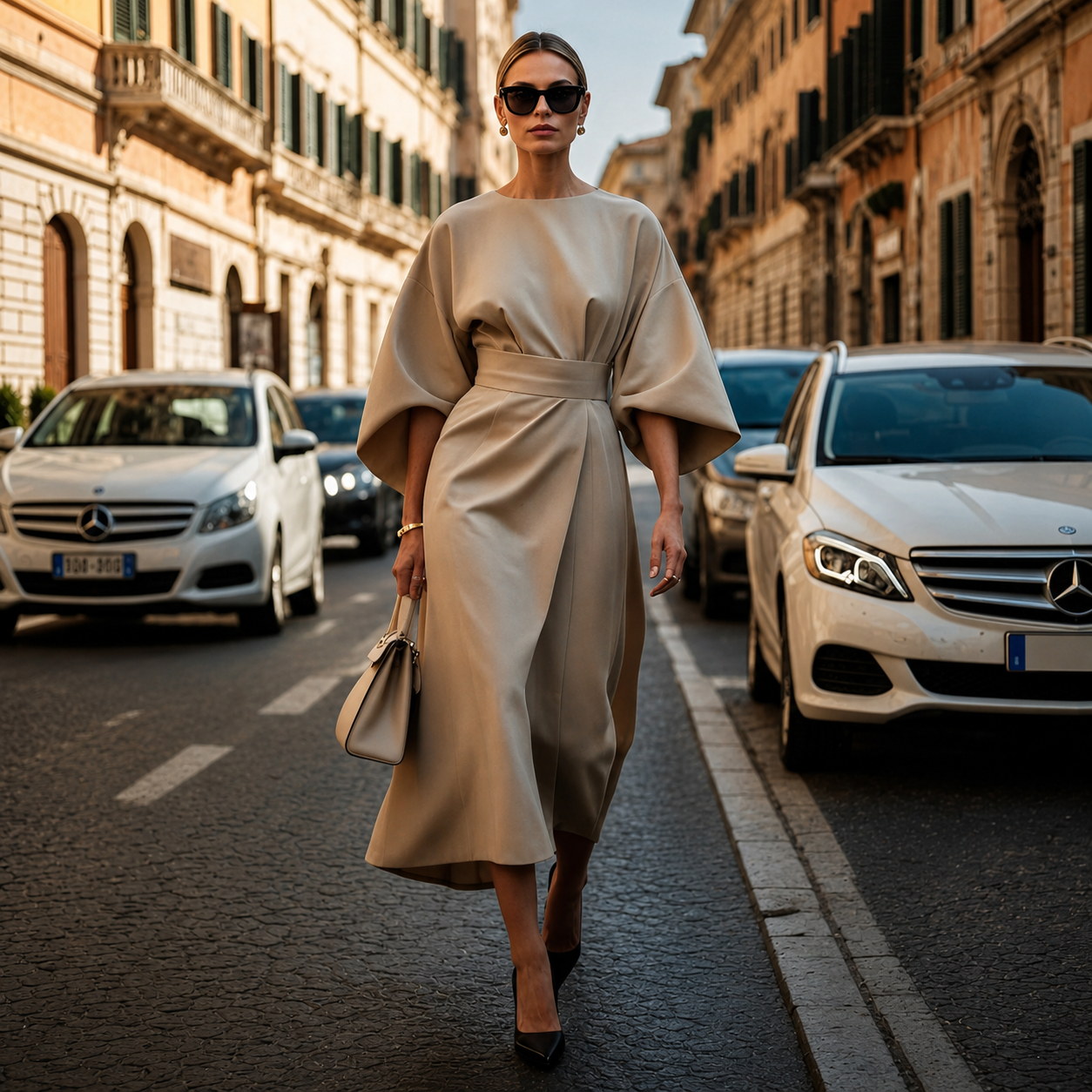 Sonia - Elegantes Kleid mit auffälligen Ärmeln