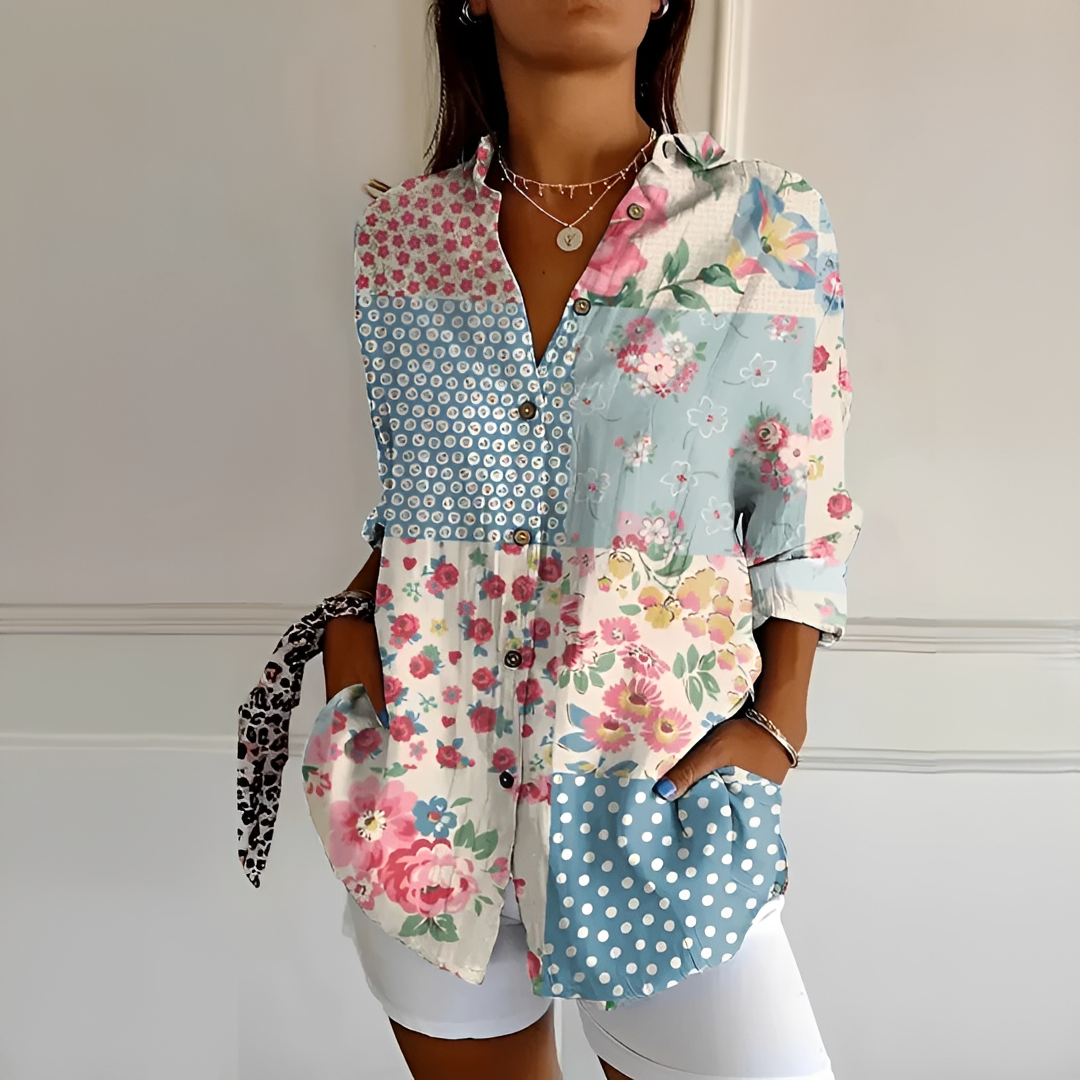 Eleanor - Elegante Bluse mit Knöpfen