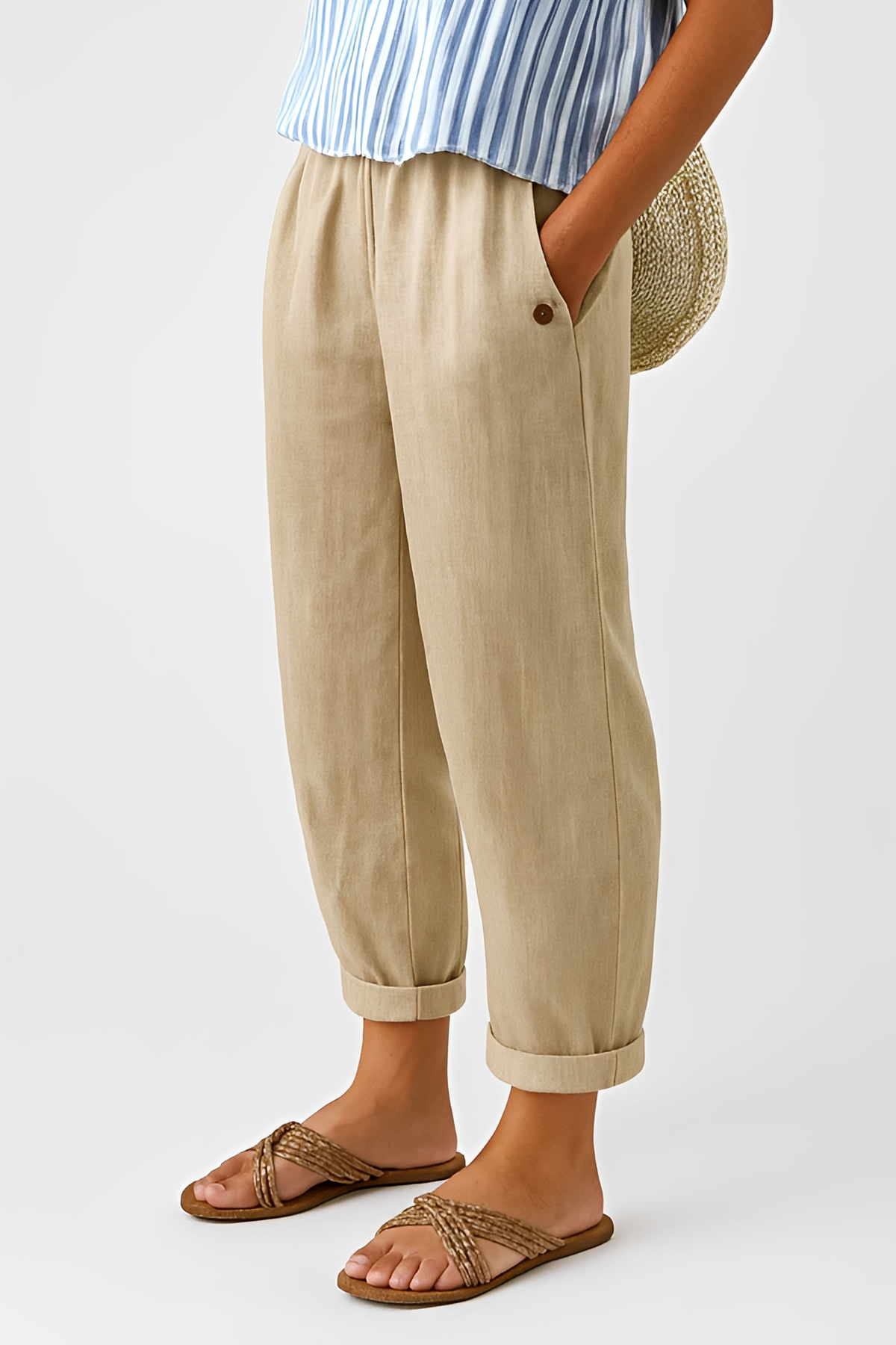 Yunie - Bequeme Hose mit elastischem Bund
