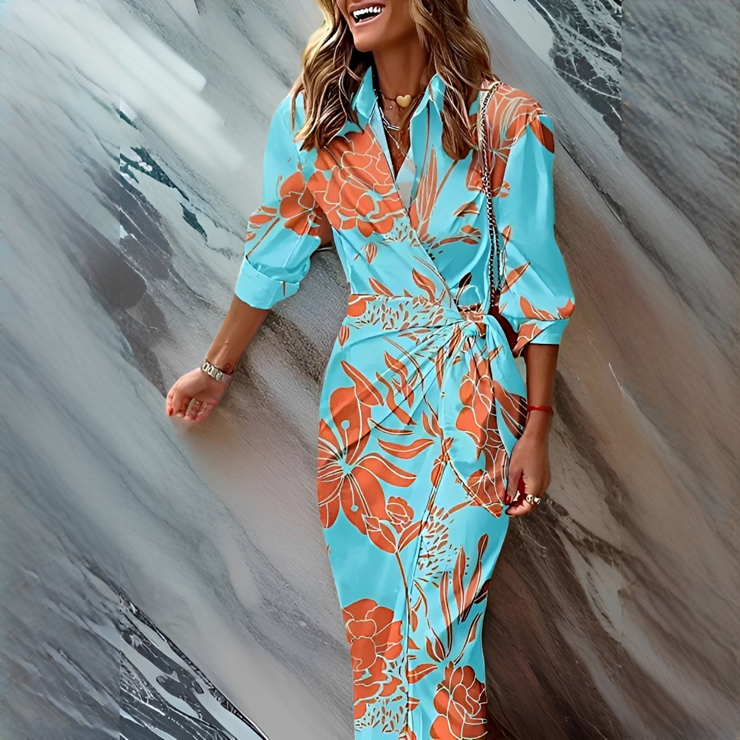 Emily - Stilvolles und Elegantes Kleid mit Streifen