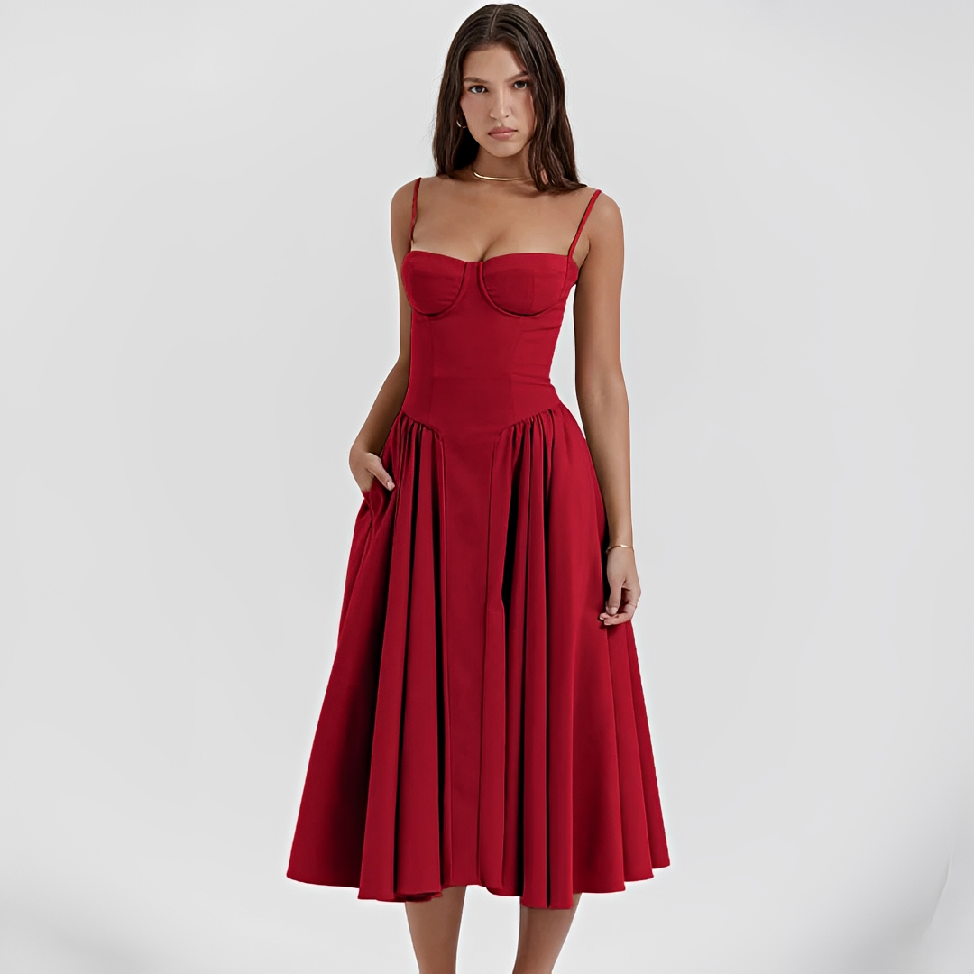 Michaela - Elegantes und schickes Midi-Kleid