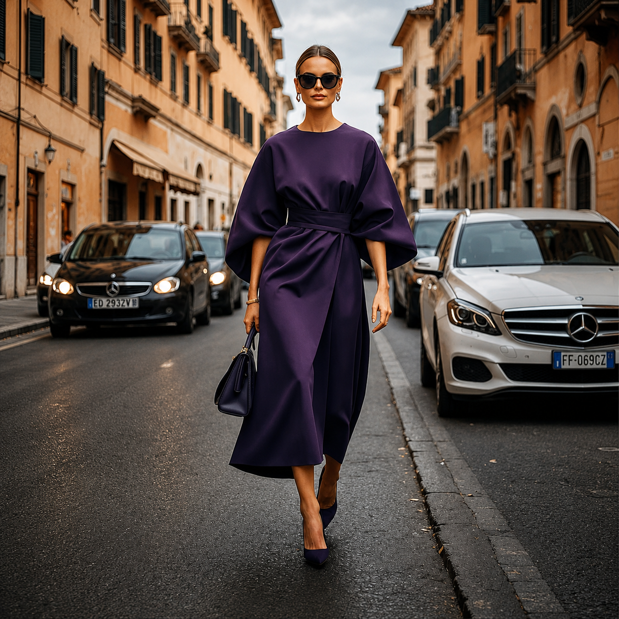 Sonia - Elegantes Kleid mit auffälligen Ärmeln