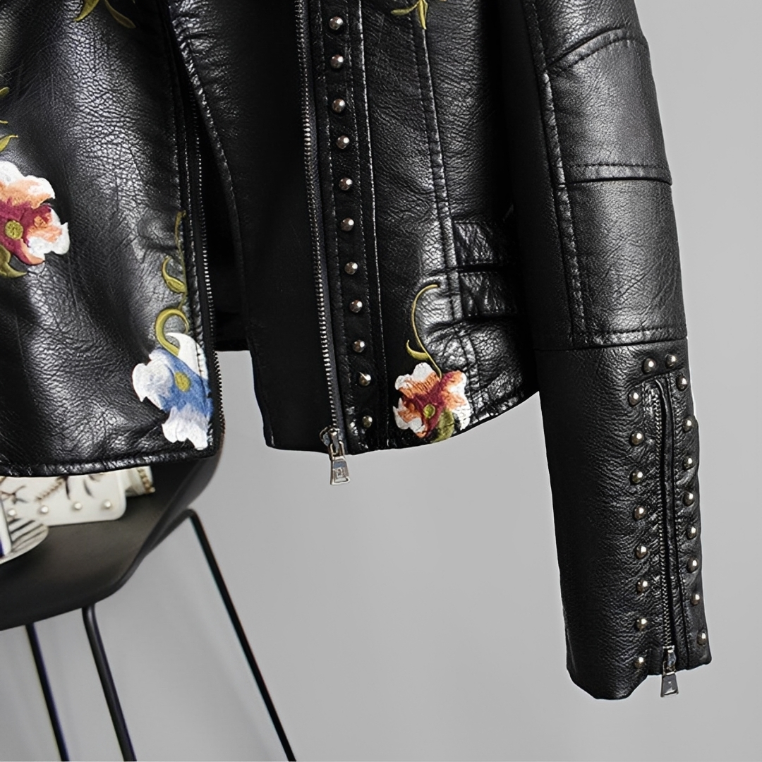Zoey - Vintage bestickte Jacke