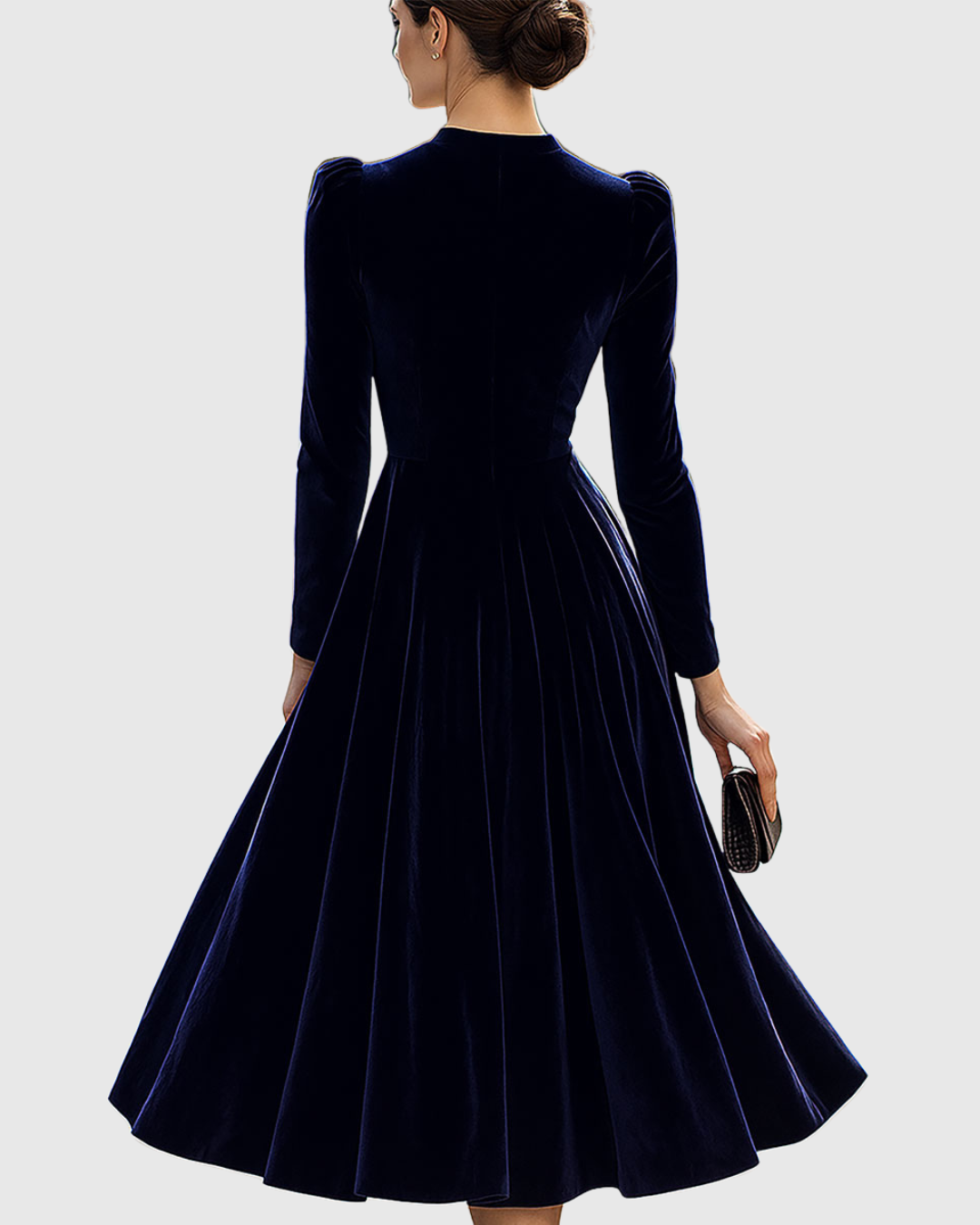 Brianna – Stilvolles Midikleid aus Samt