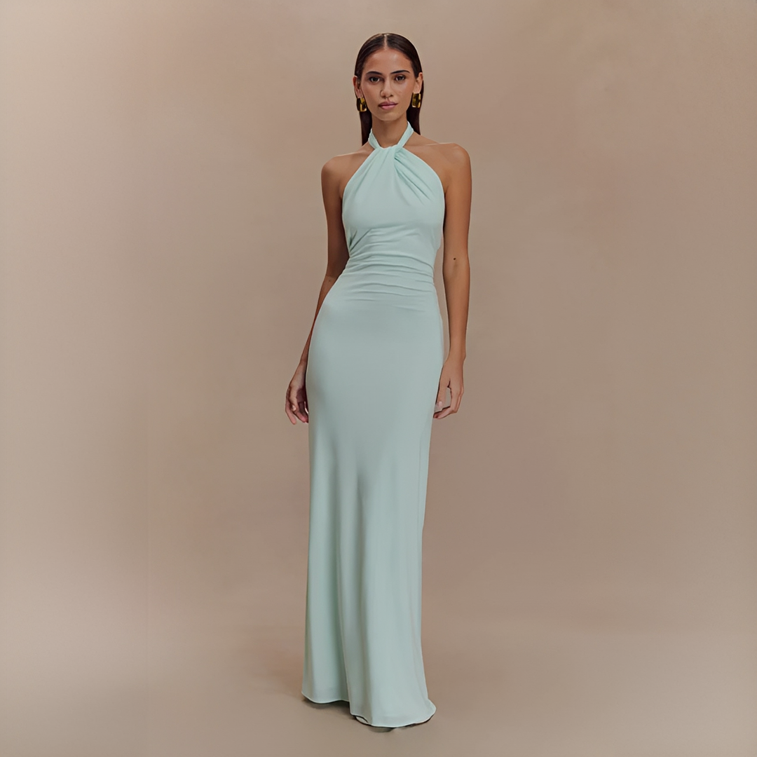 Jianna - Elegantes Neckholder-Maxikleid