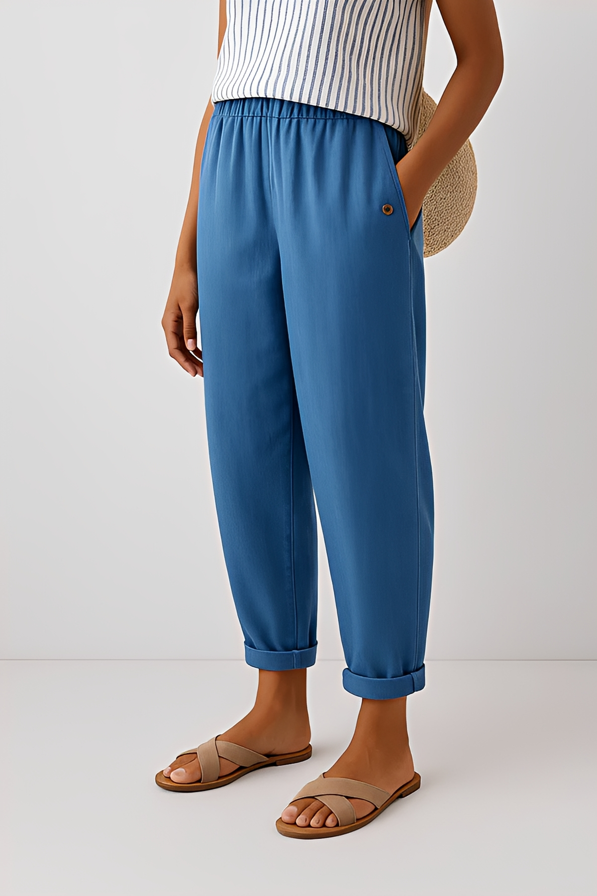 Yunie - Bequeme Hose mit elastischem Bund