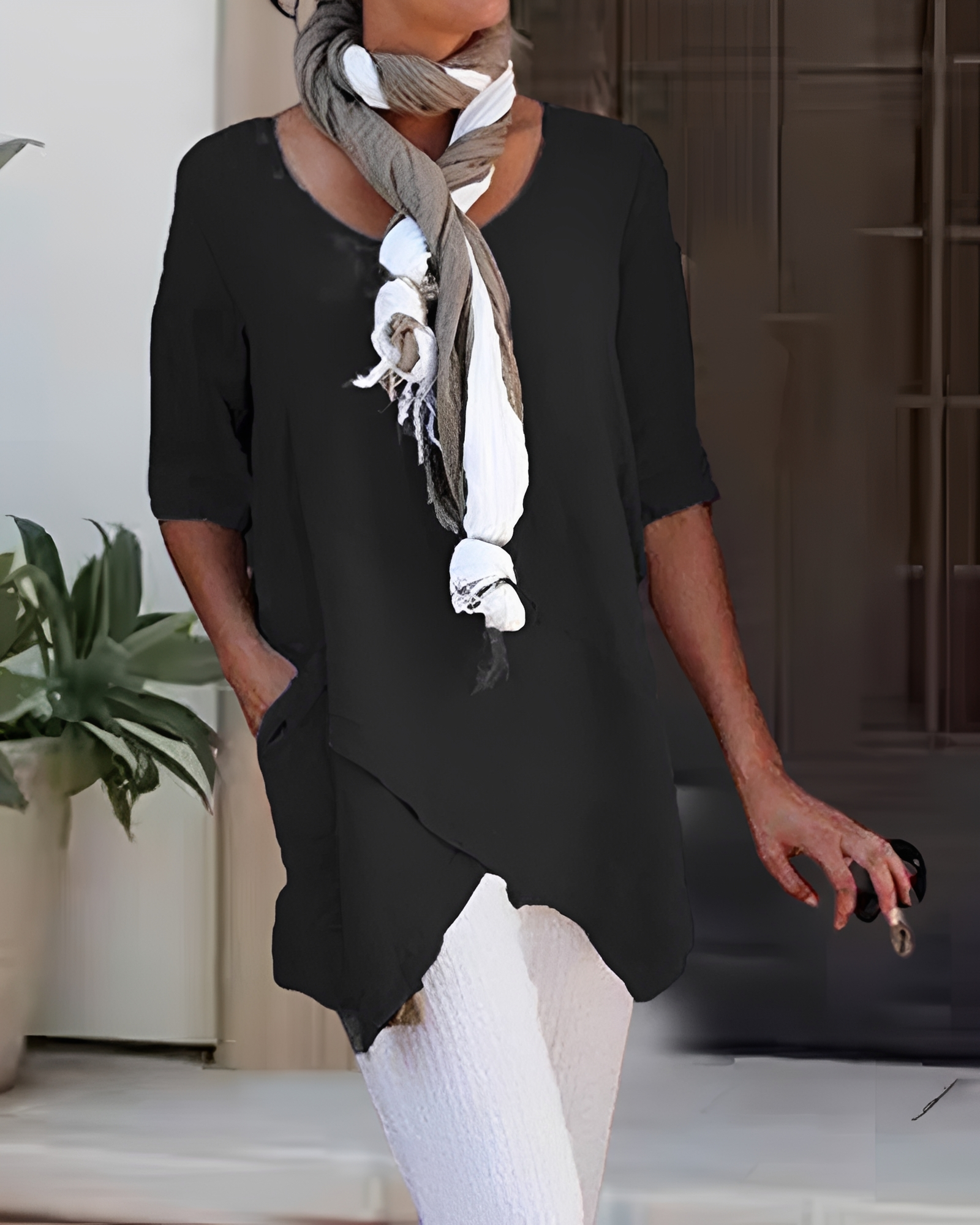 Marcia - Elegantes Shirt mit Rundhals