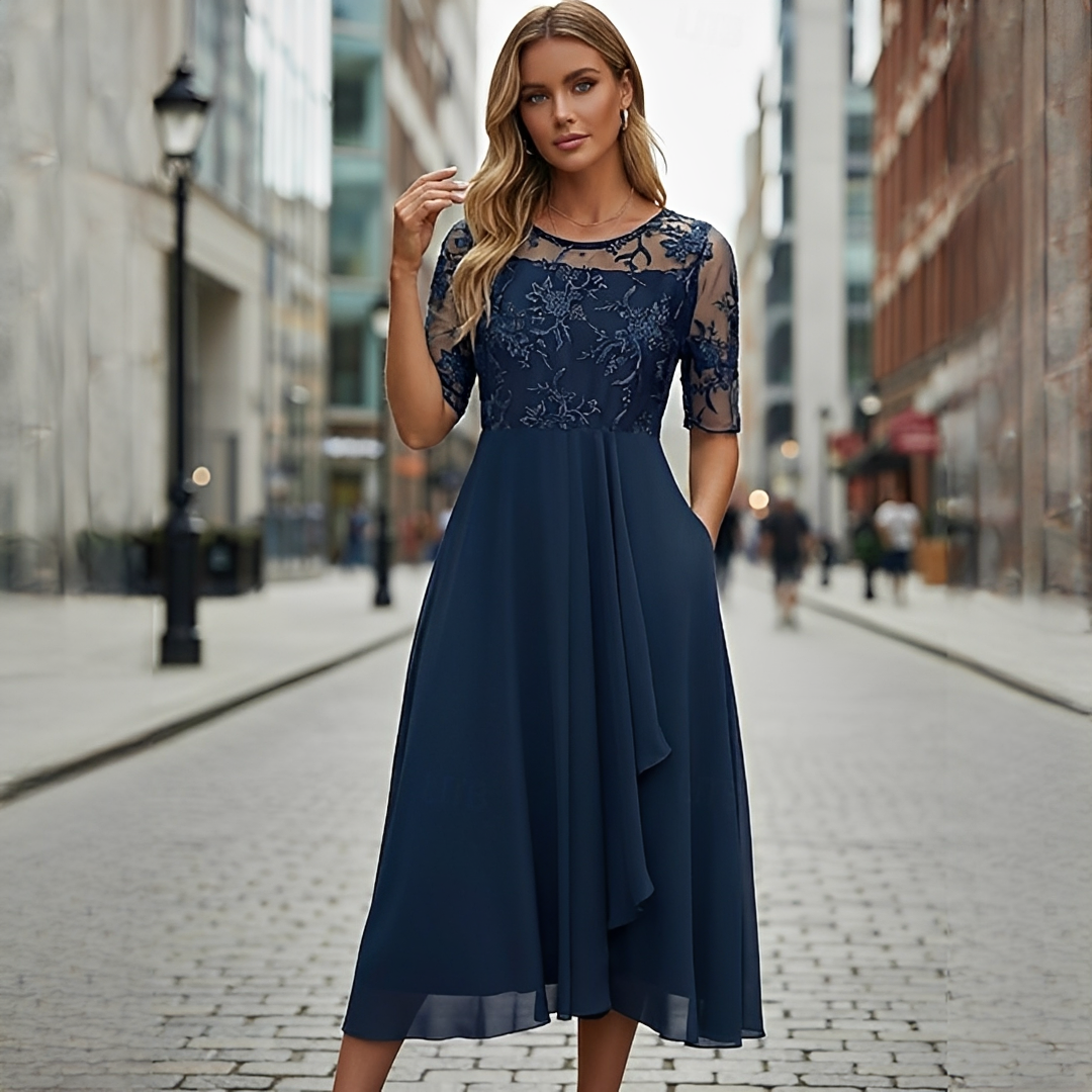Victoria - Elegantes Spitzen-Hohles Kleid