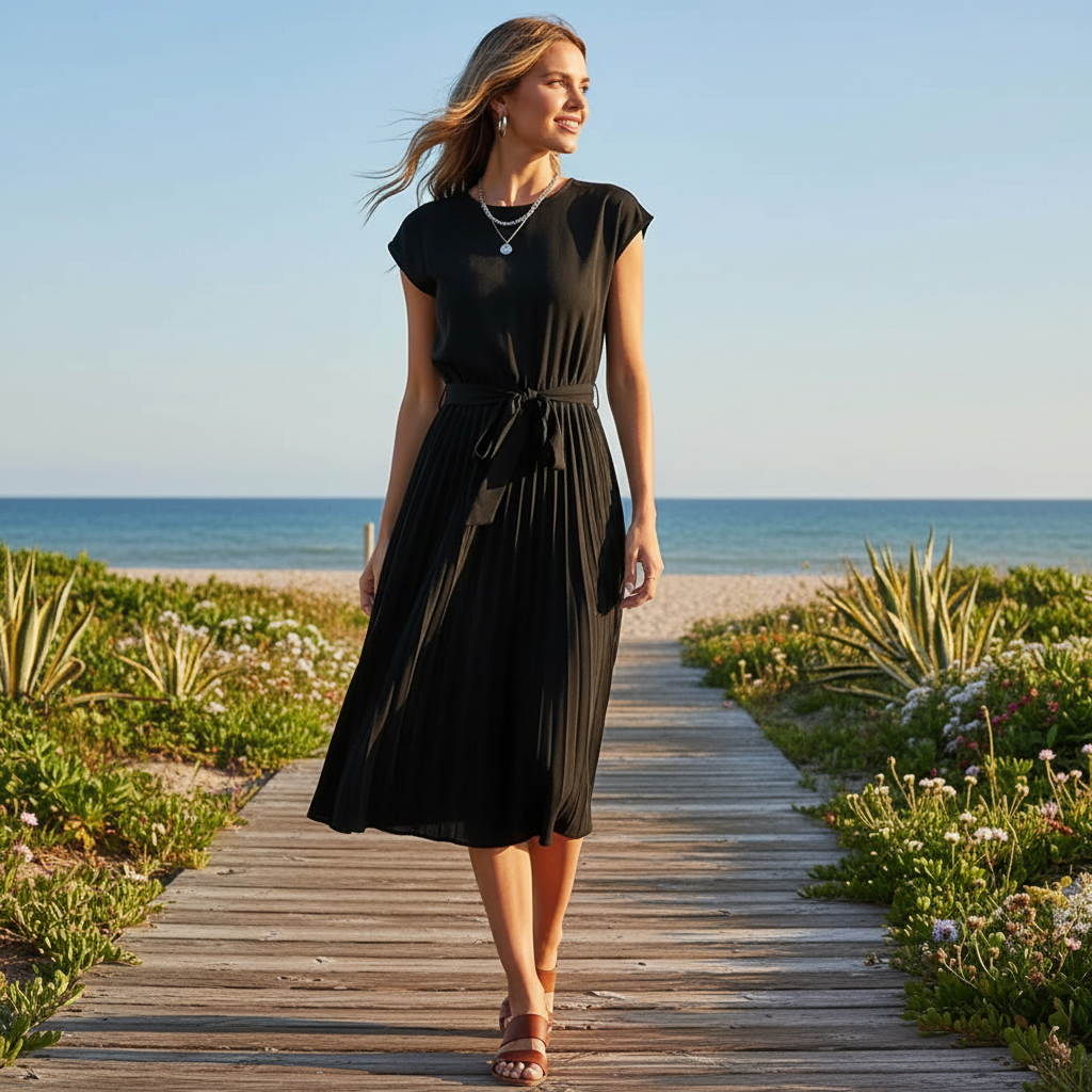 Jelica - Elegantes Midikleid mit Falten