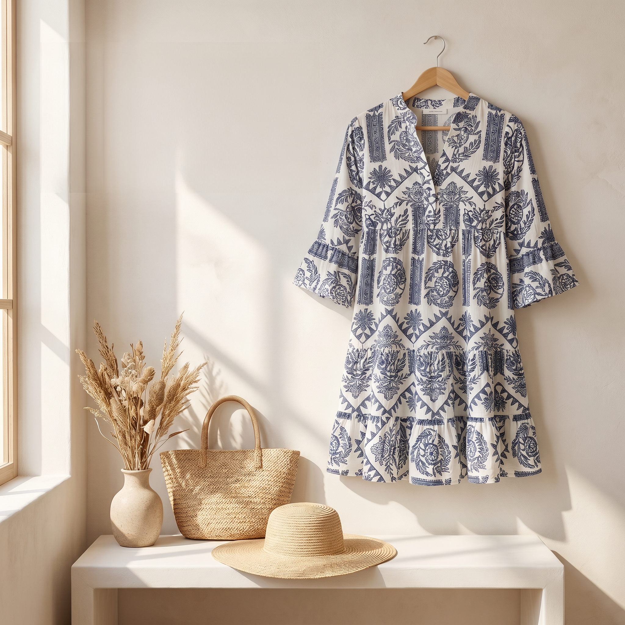 Krisella - Elegantes Midi-Kleid im Boho-Stil