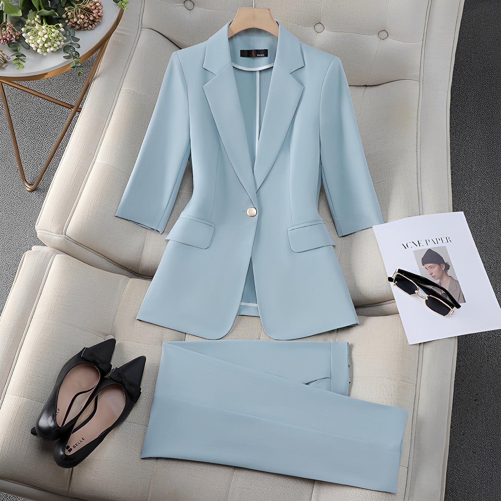 Claudia - Stilvolles Blazer- und Hosen-Set für Damen